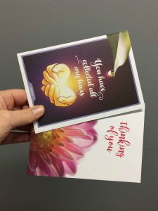 Custom greeting cards proudly printed in Chipping Norton Sydney NSW, nation wide delivery