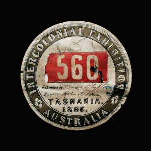 Eliza Blyth Label Intercolonial Exhibition Tasmania Australia 1866